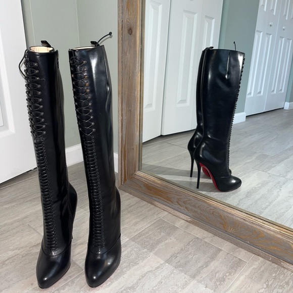 Christian Louboutin Shoes - SOLD ‼️ Christian Louboutin Lace Up Knee Boots
